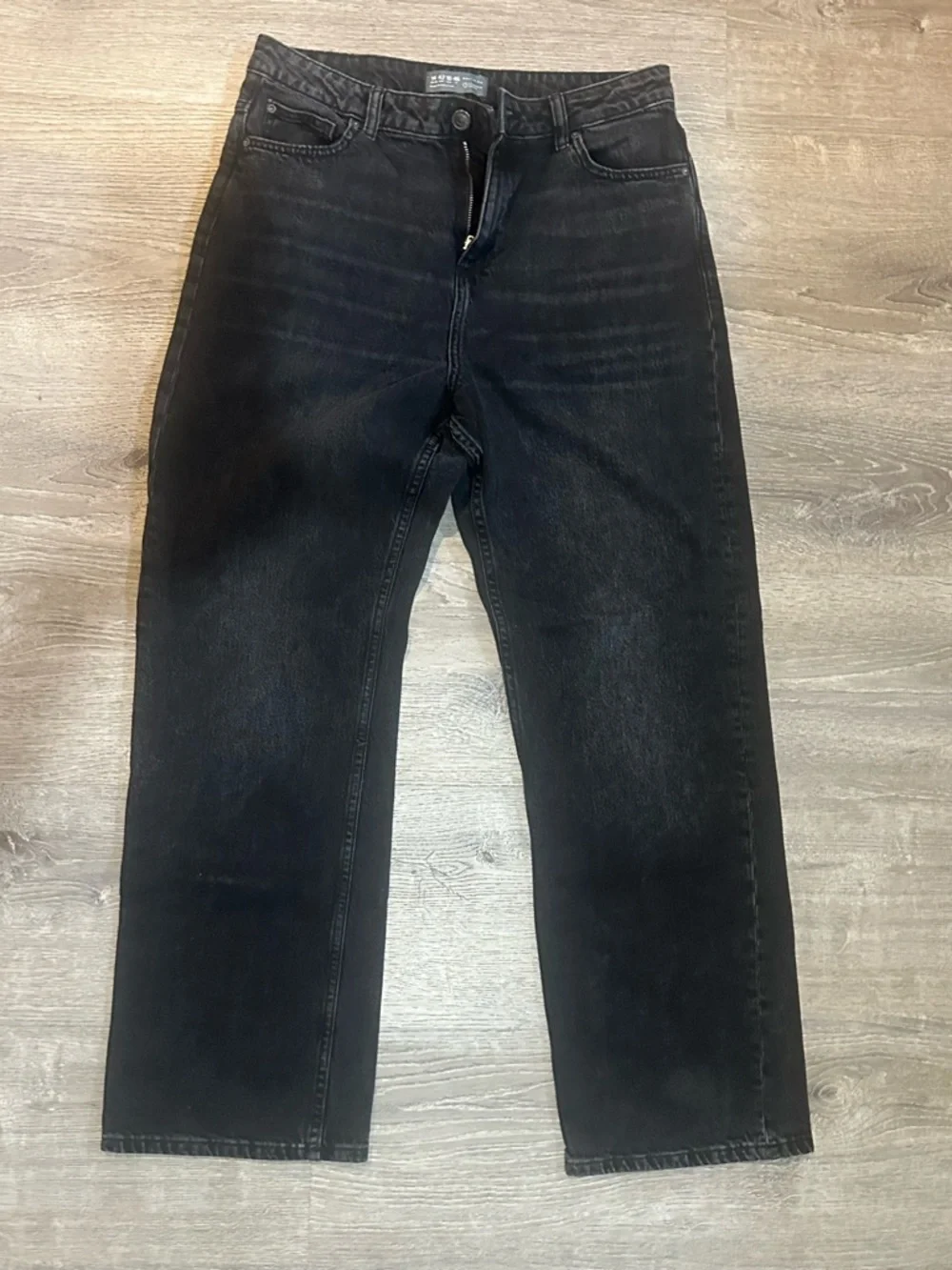 Primark Black Straight Leg‎ Jeans Women’s Size 10 High Rise Classic Dark Denim